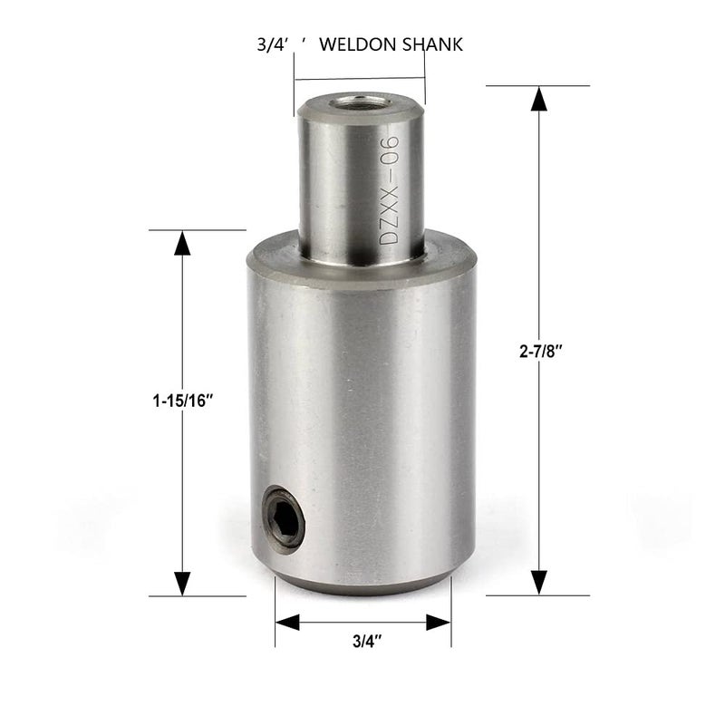 JESTUOUS Weldon Shank Adapter for 3/4 Inch Annular Cutter Extension Alloy Steel Heavy Duty Tool - Image 2